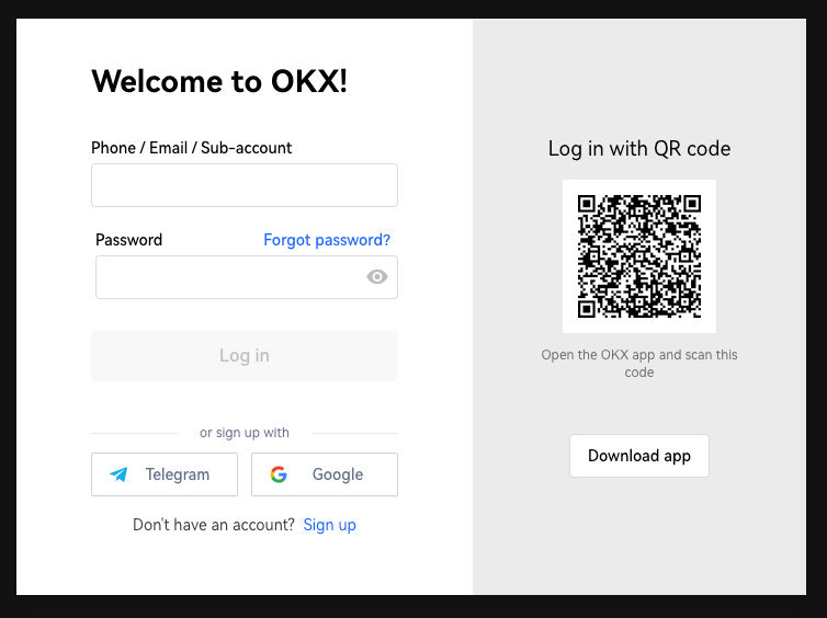 OKX login